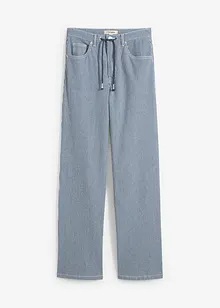 Jeans straight loose a righe, vita alta, bonprix