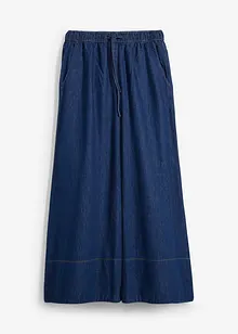 Jeans wide leg con cinta comoda, vita media, bonprix