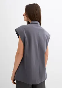 Gilet lungo con spalline imbottite, bonprix