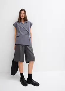 Gilet lungo con spalline imbottite, bonprix