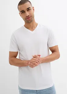 T-shirt in puro cotone biologico (pacco da 2), slim fit, bonprix