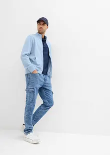 Jeans cargo elasticizzati regular fit con elastico in vita, tapered, bonprix
