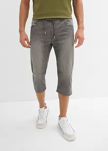 Jeans a pinocchietto leggeri elasticizzati con elastico in vita regular fit, straight (pacco da 2), bonprix