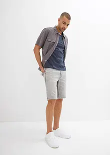 Bermuda in jeans elasticizzati con elastico in vita, regular fit, bonprix