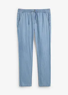 Jeans con lino ed elastico in vita regular fit, straight, bonprix