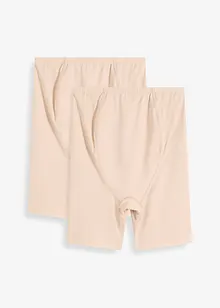 Pantaloncini premaman "anti-sfregamento" con poliammide rinfrescante (pacco da 2), bonprix
