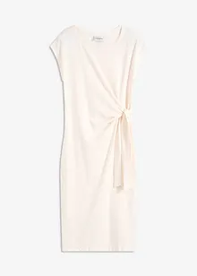 Abito di jersey in misto cotone elasticizzato con nodo al lato, bonprix