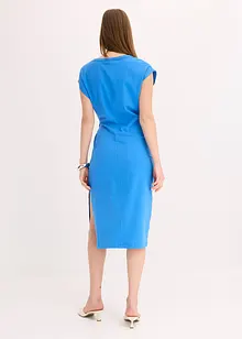 Abito di jersey in misto cotone elasticizzato con nodo al lato, bonprix
