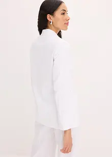 Blazer casual in misto lino con collo ampio a revers, bonprix