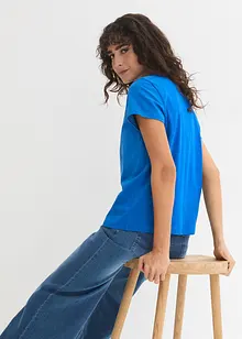 T-shirt basic con stampa (pacco da 2), bonprix