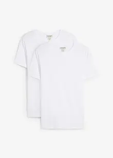 T-shirt in puro cotone biologico, slim fit (pacco da 2), bonprix