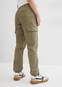 Pantaloni cargo con ricamo, bonprix