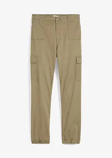 Pantaloni cargo con ricamo, bonprix