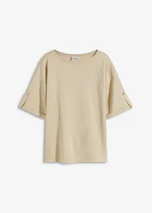 Maglia con viscosa glitterata e stampa lucida, bonprix