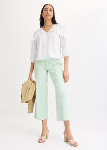 Blusa leggera con volant, bonprix