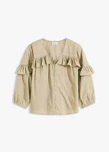 Blusa leggera con volant, bonprix