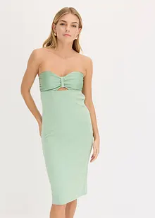 Abito a fascia con satin lucido, bonprix