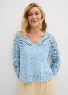 Maglione leggero traforato, bonprix