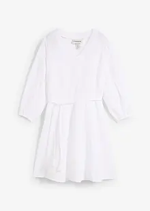 Abito in stile skater con laccetto da annodare e maniche voluminose a 3/4, bonprix