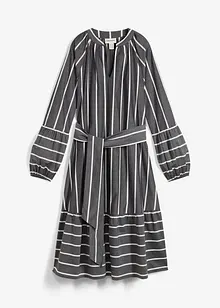 Abito midi a righe in puro cotone, bonprix
