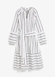 Abito midi a righe in puro cotone, bonprix