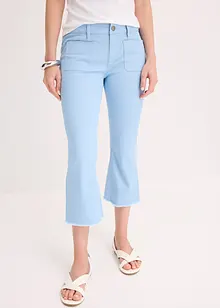 Pantaloni capri in cotone elasticizzato, bonprix