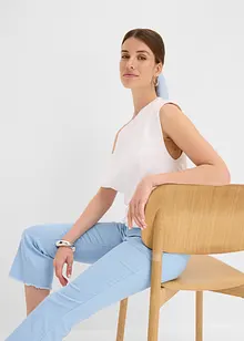Pantaloni capri in cotone elasticizzato, bonprix