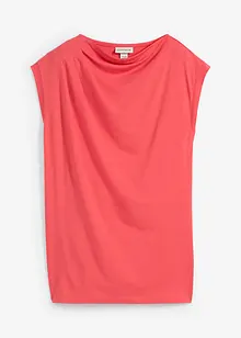 Maglia in morbido tessuto misto viscosa con scollo a cascata, bonprix