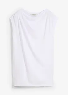 Maglia in morbido tessuto misto viscosa con scollo a cascata, bonprix