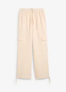 Pantaloni cargo in tessuto fluente, bonprix