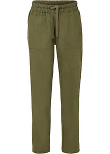 Pantaloni con elastico in vita in misto lino leggero, bonprix
