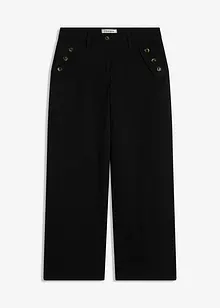 Pantaloni in twill con bottoni decorativi, bonprix