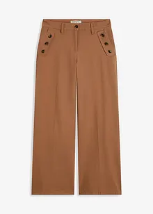 Pantaloni in twill con bottoni decorativi, bonprix