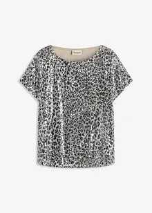 Maglia in paillettes leopardate, bonprix