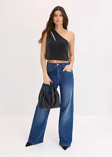 Top monospalla con motivo twist, bonprix