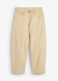 Pantaloni in twill di cotone elasticizzato, bonprix