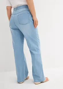 Jeans straight con spacco, vita alta, bonprix