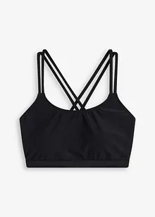 Reggiseno bustier per bikini con spalline incrociate, bonprix