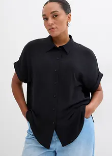 Blusa oversize in crêpe strutturato, bonprix