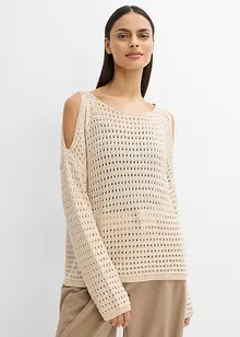 Maglione boxy con cut-out, bonprix
