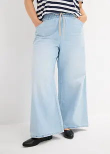 Jeans wide leg con cinta comoda, vita media, bonprix