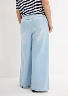 Jeans wide leg con cinta comoda, vita media, bonprix