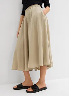 Gonna midi con cinta comoda, bonprix