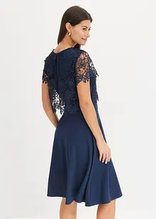 Abito midi con pizzo, bonprix