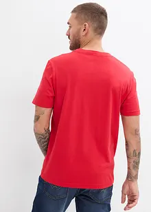 Maglia serafino a maniche corte in puro cotone biologico (pacco da 2), bonprix