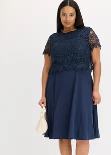 Abito midi con pizzo, bonprix
