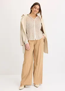 Camicetta in chiffon con ruches, bonprix