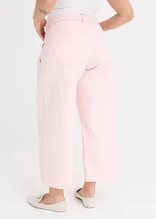 Pantaloni culotte elasticizzati in twill con cintura, bonprix