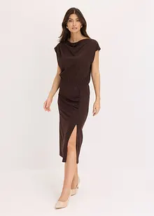 Abito di jersey asimmetrico con arricciatura, bonprix