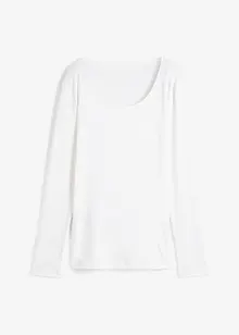 Maglia a maniche lunghe con scollo rotondo in puro cotone biologico, bonprix